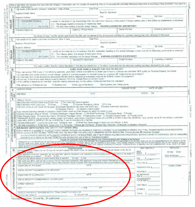 Página de instrucciones del título del vehículo 2